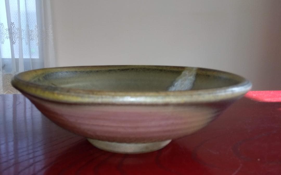 白越不朝　塩越窯 自然灰釉の究極美が迸る逸品灰釉美向付け中鉢 No:8