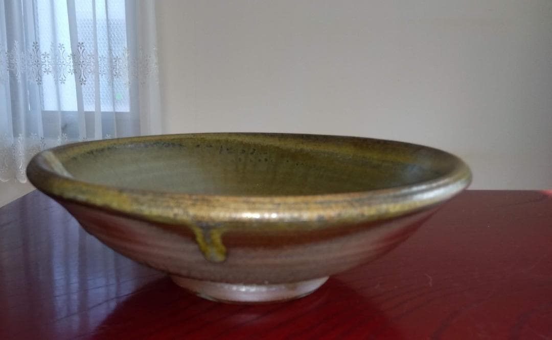 白越不朝　塩越窯 自然灰釉の究極美が迸る逸品灰釉美向付け中鉢 No:8