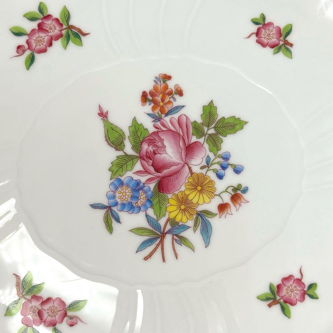 ヘレンド フラワーブーケ オバールプレート 美品 Herend 楕円皿