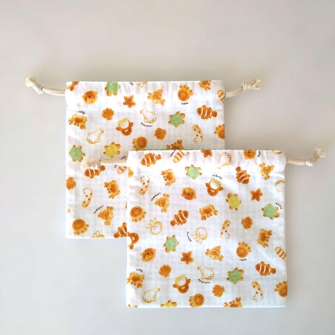 No.2957　12点セットc(ランチマット、お弁当袋、コップ袋、巾着袋)