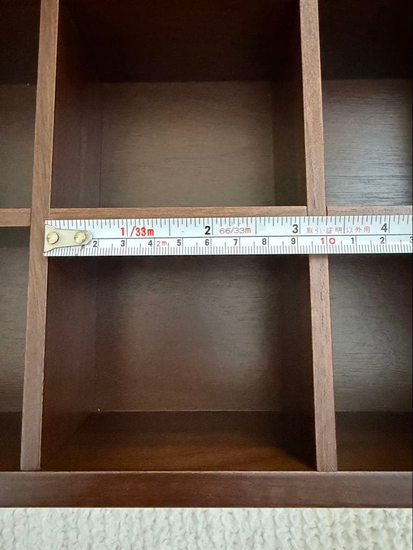 木製　ミラー付き　小物収納ボックス　ネクタイやアクセ入れに