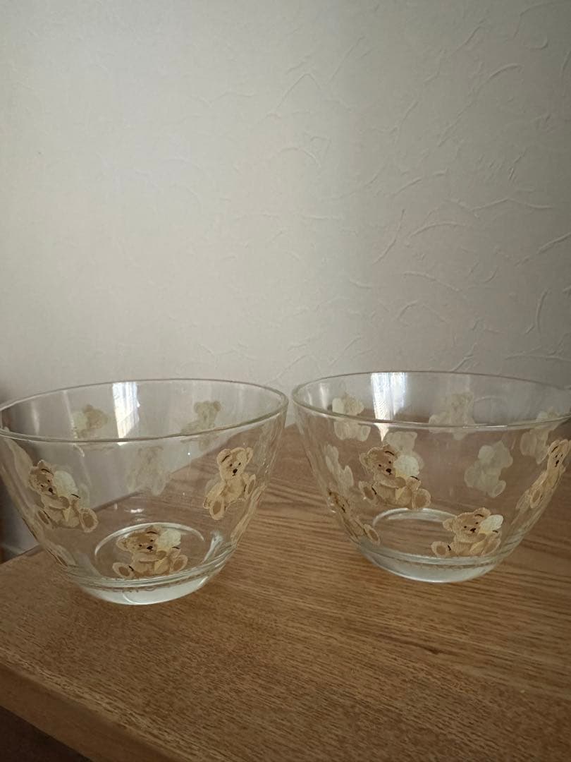 GELATO PIQUE テディベア ガラスボウル 2個セット