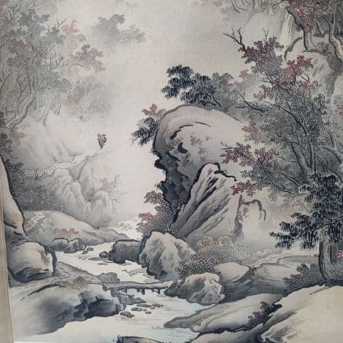 山水画掛け軸