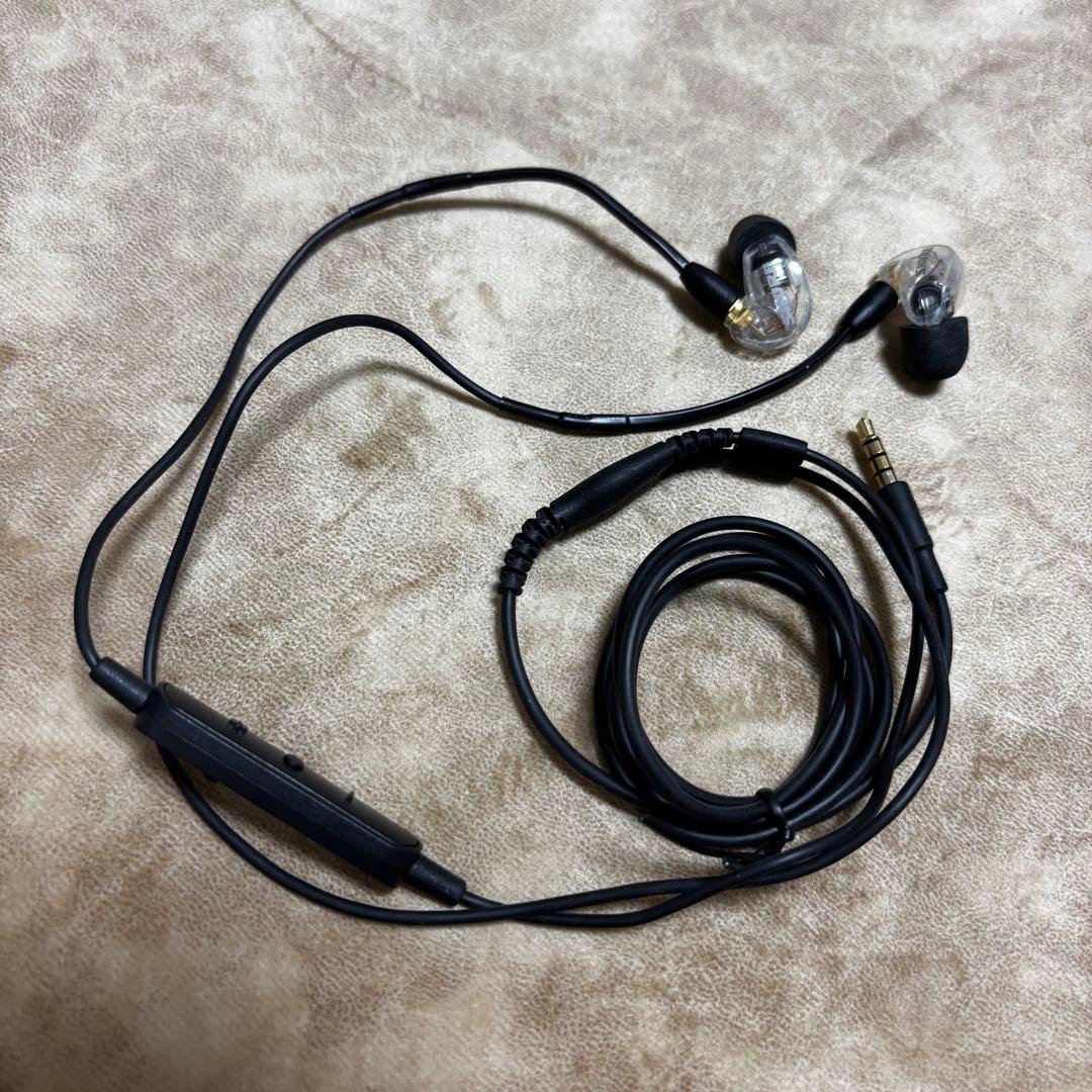 SHURE AONIC215 SE215 クリア マイク付きイヤホン
