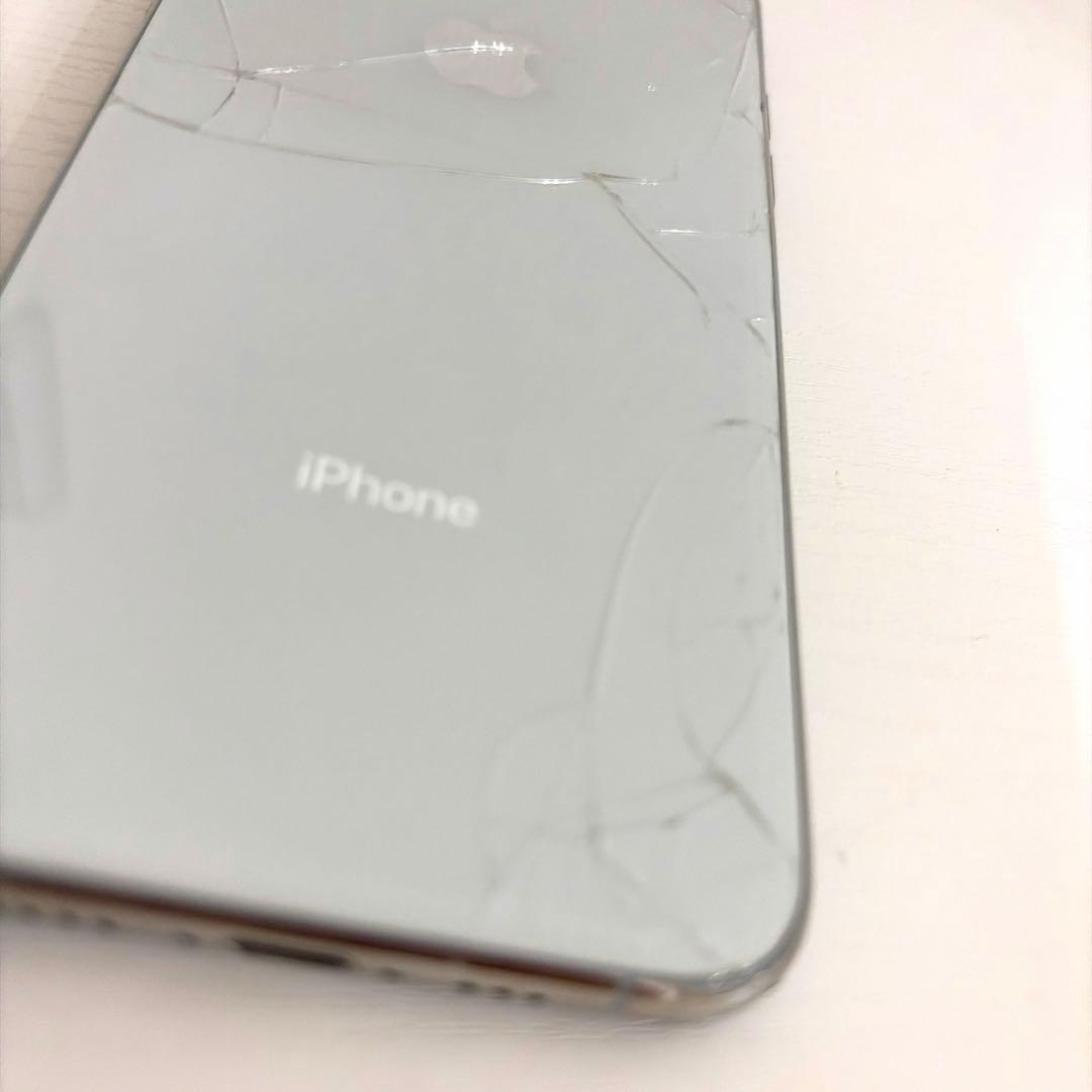 iPhone XS 256GB シルバー 背面割れあり 動作良好 送料無料