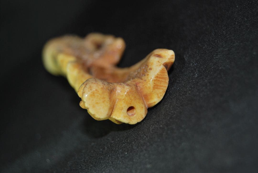 時代物　江戸期　根付　自然素材　骸骨　骨　髑髏