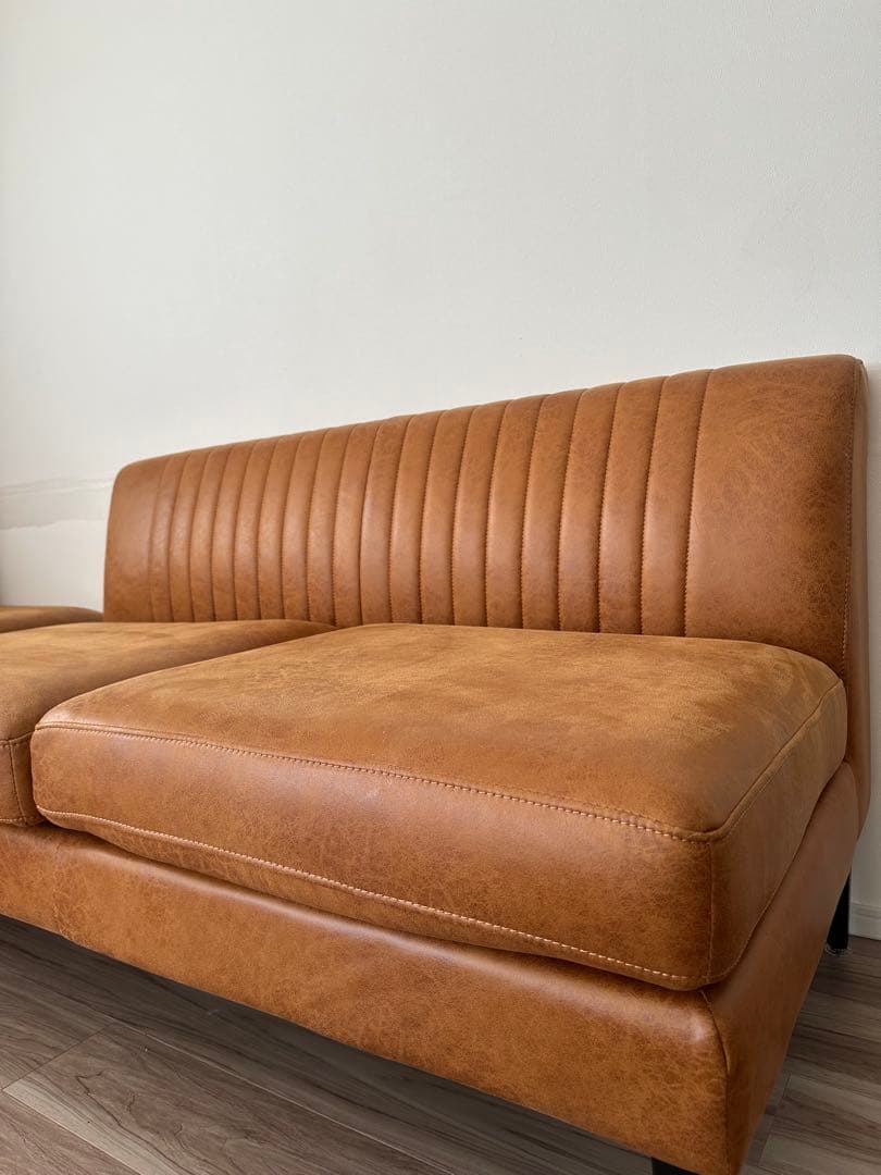 【美品】Knot Antiquesレザー調ソファ②
