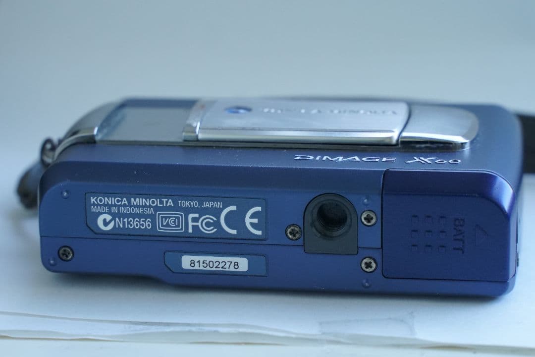 【美品】Dimage X60 CCD マリンブルー コニカミノルタ コンデジ