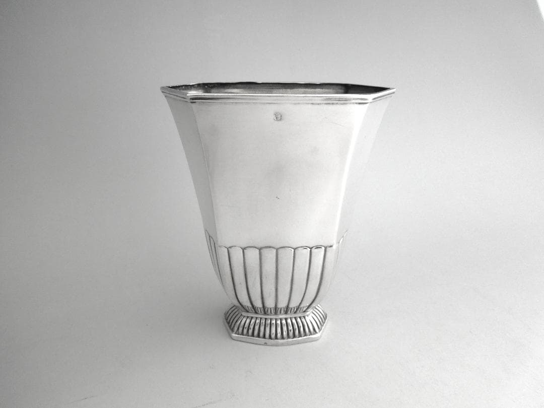 フランス　シルバーベース　花器　純銀