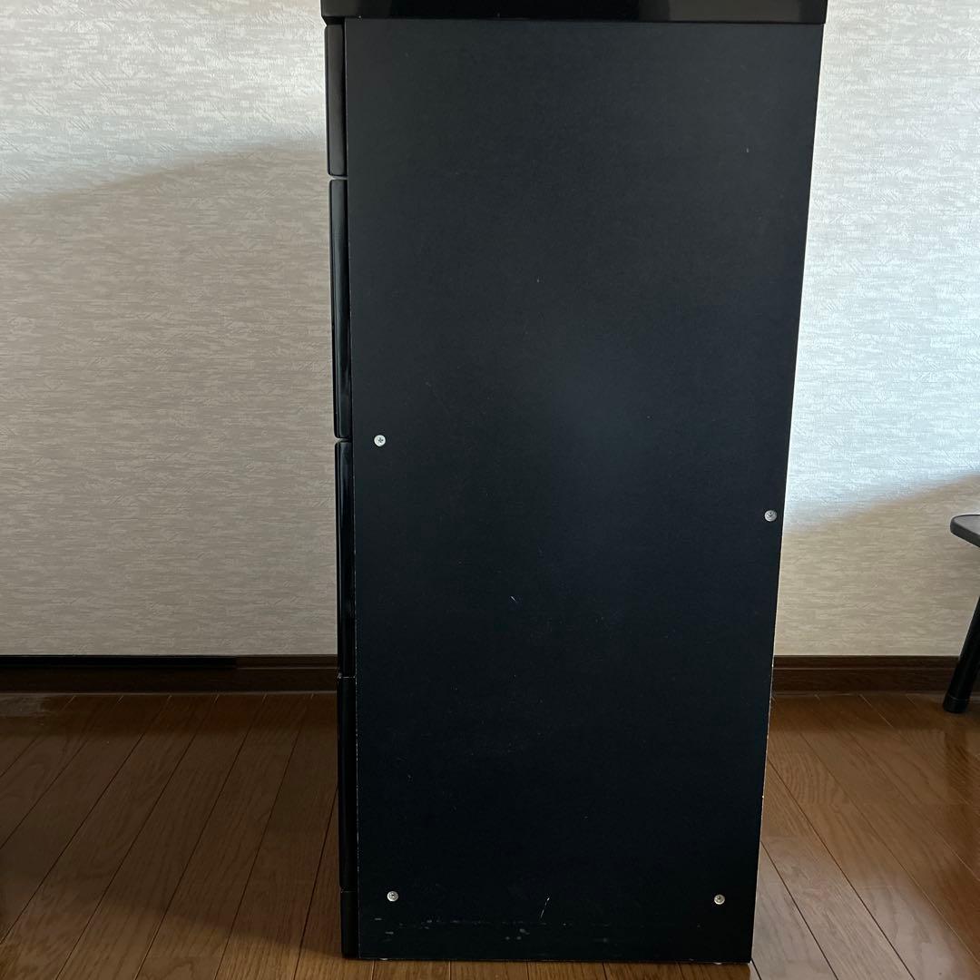チェスト たんす 木製 ブラック 4段