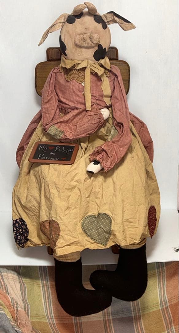 アティックベイビーズ特大カントリードール　牛さん