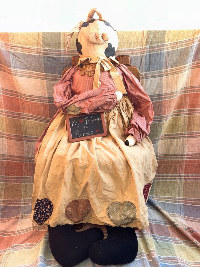 アティックベイビーズ特大カントリードール　牛さん