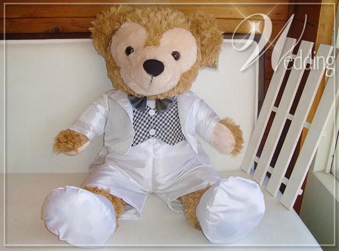 ダッフィー・シェリーメイ Mサイズ用＊ウエディングドレス＆ホワイトタキシード