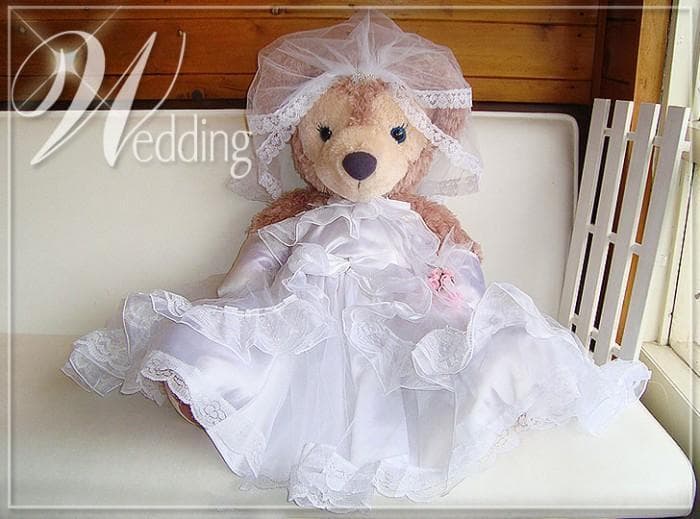 ダッフィー・シェリーメイ Mサイズ用＊ウエディングドレス＆ホワイトタキシード