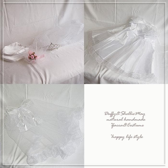 ダッフィー・シェリーメイ Mサイズ用＊ウエディングドレス＆ホワイトタキシード