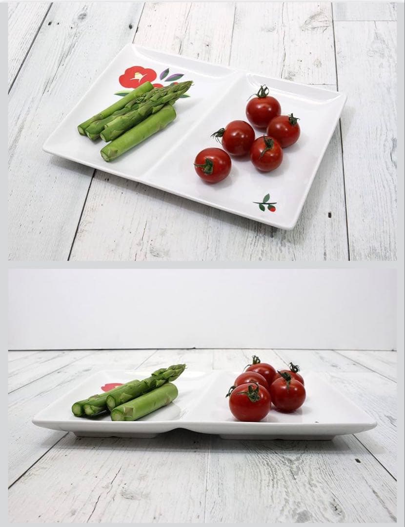 キャッスルエンタープライズ　「お家時間シリーズ 和食によく合う仕切り皿」6客　椿