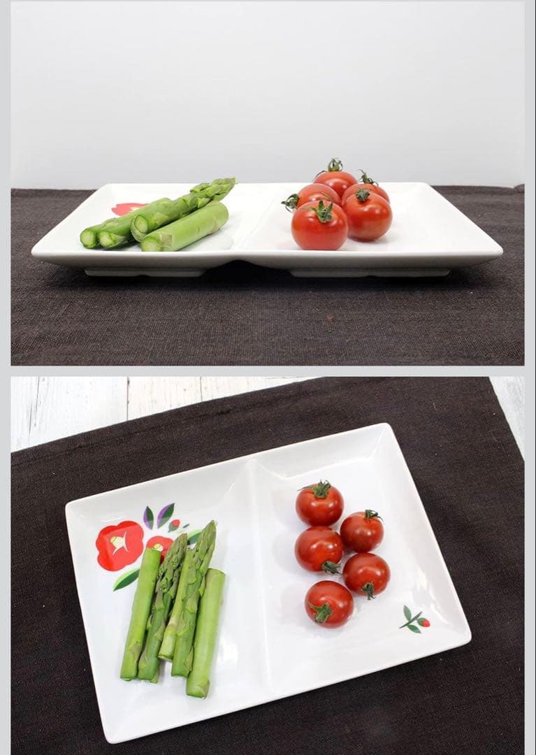 キャッスルエンタープライズ　「お家時間シリーズ 和食によく合う仕切り皿」6客　椿