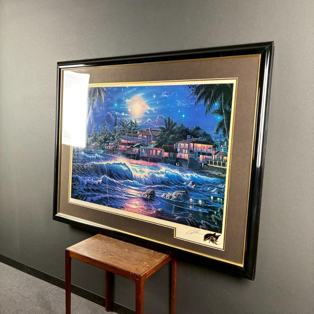 クリスチャン・ラッセン「ラハイナスターライトⅡ」大作 ミクスドメディア サイン入