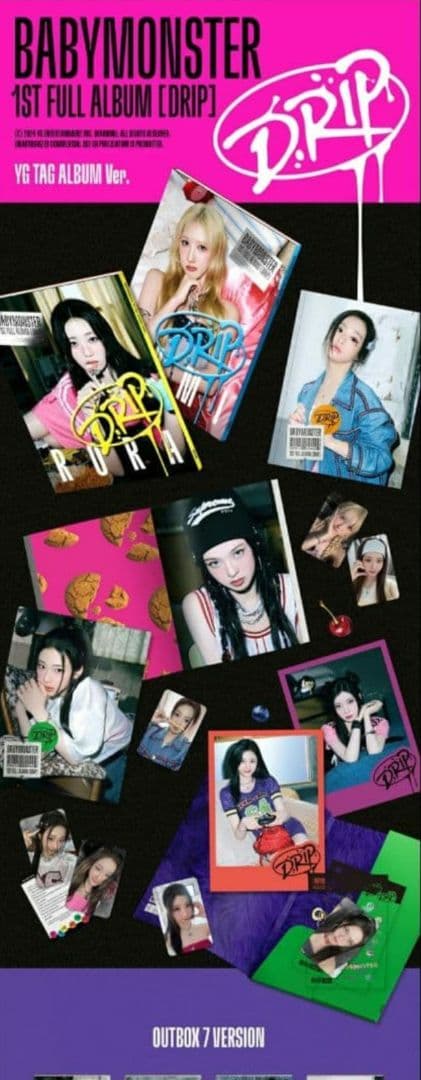 BABYMONSTER DRIP YG TAG ALBUM 7種セット ベビモン
