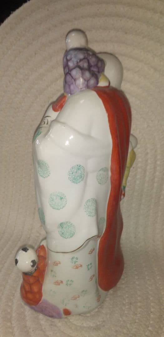 Laughing Bueha【子宝母子像】陶器製32Χ21&2.2Кg　中古良品