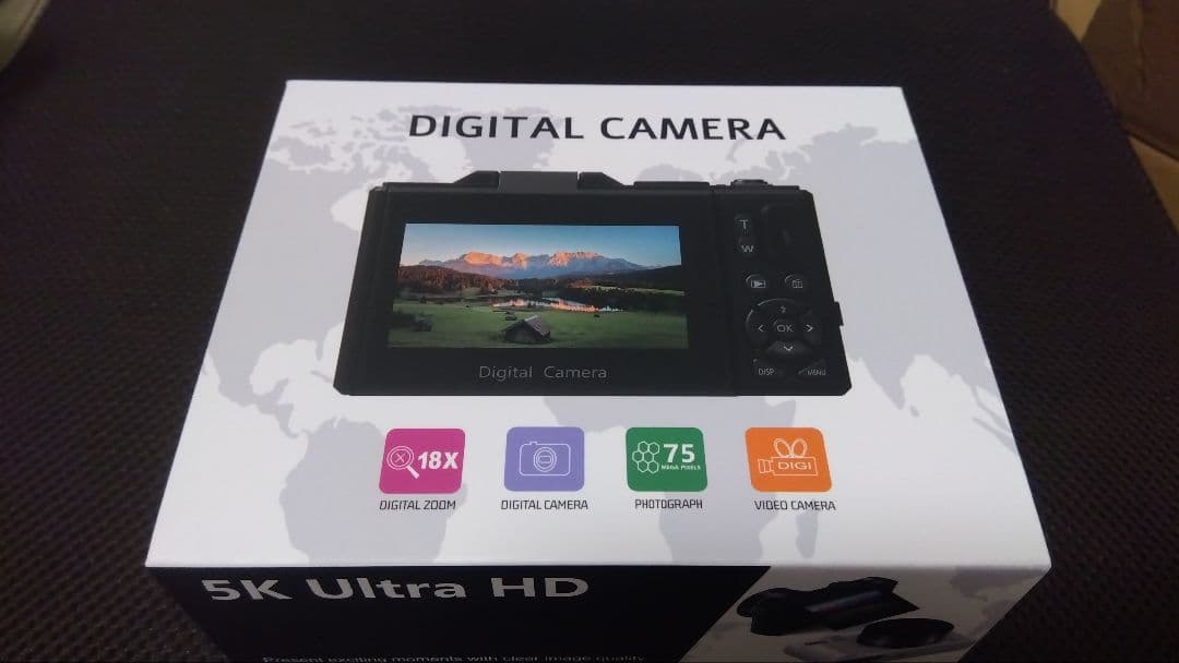 【ほぼ新品】デジカメ白（写真・動画撮影可）5K7500万画素