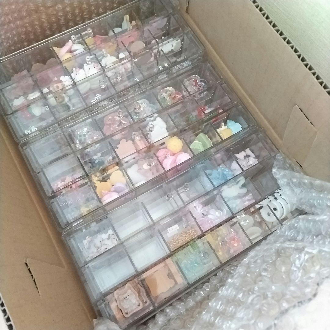 パーツ棚ごとまとめ売り　届いたらすぐ使える！　レジン　シャカシャカ　食べ物　動物