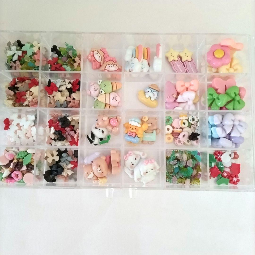 パーツ棚ごとまとめ売り　届いたらすぐ使える！　レジン　シャカシャカ　食べ物　動物