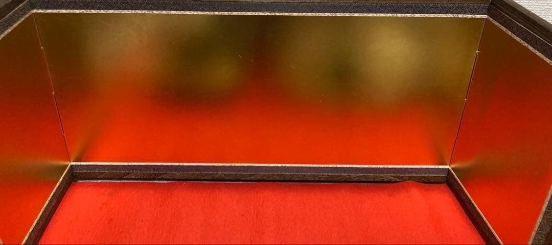 動作品 木箱 雛 ひな 人形 京都 手刺繍 親王飾り 男雛 女雛 ライト 飾り