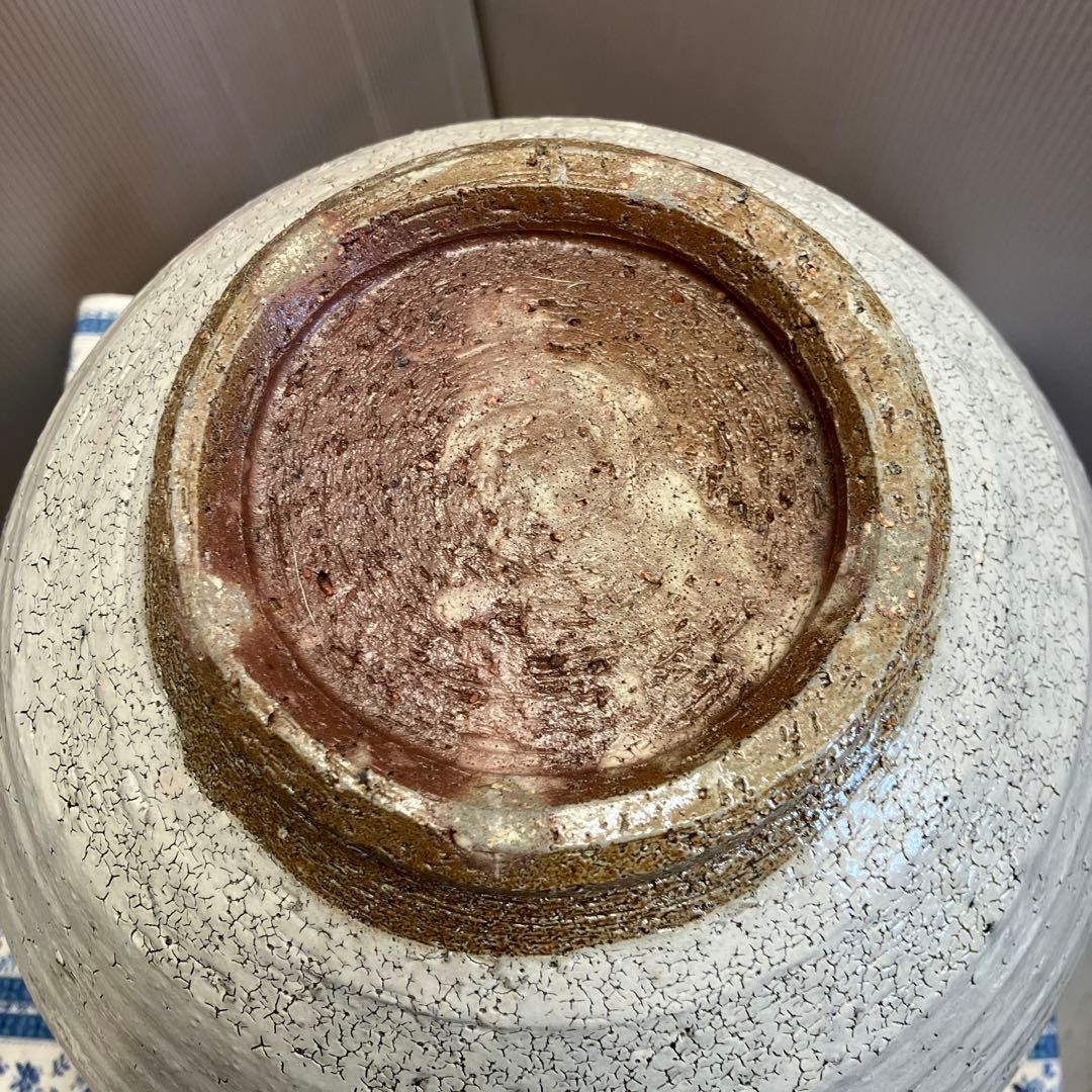 華道道具　花器　粉引壺　伊藤雄志　造　共箱　栞　S85KT