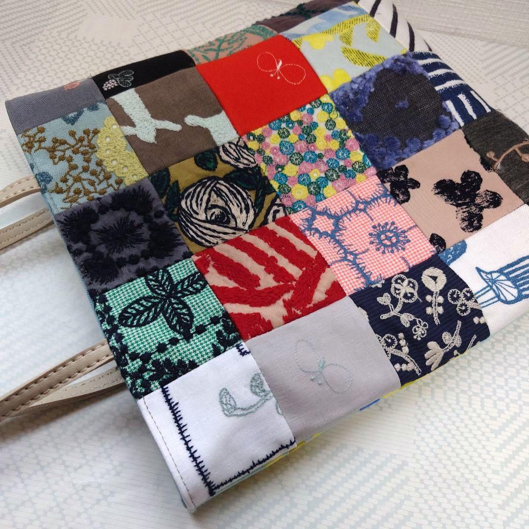 ミナペルホネン　パッチワーク　マチあり　トートバッグ