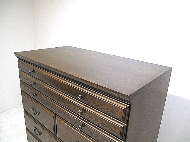【展示品】 カリモク ドマーニ クイーンズライフ 英国様式ハイチェスト　約48万