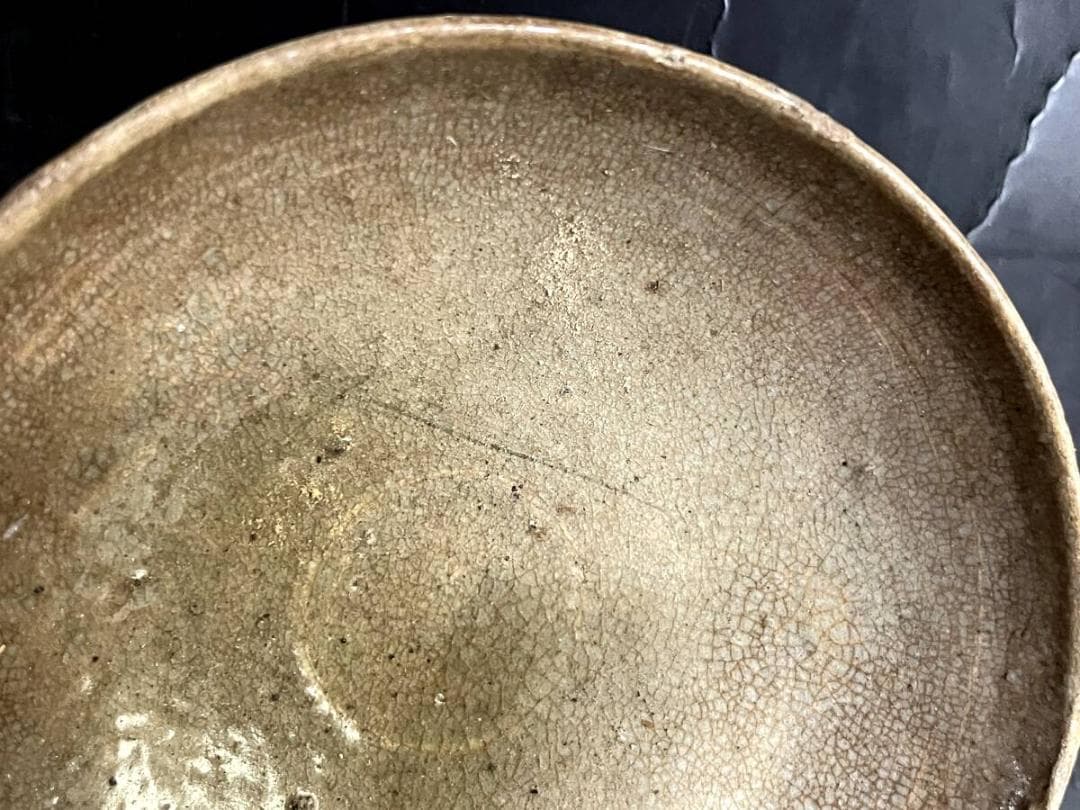 鉢■古瀬戸灰釉平鉢 時代物深皿 砂高台 古美術 時代物 骨董品■