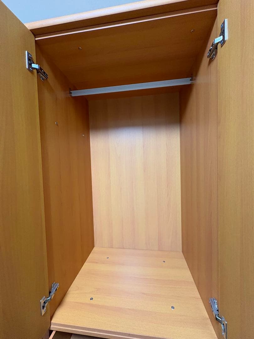 洋服タンス ワードローブ 木製】 ナチュラルウッド クローゼット 大容量
