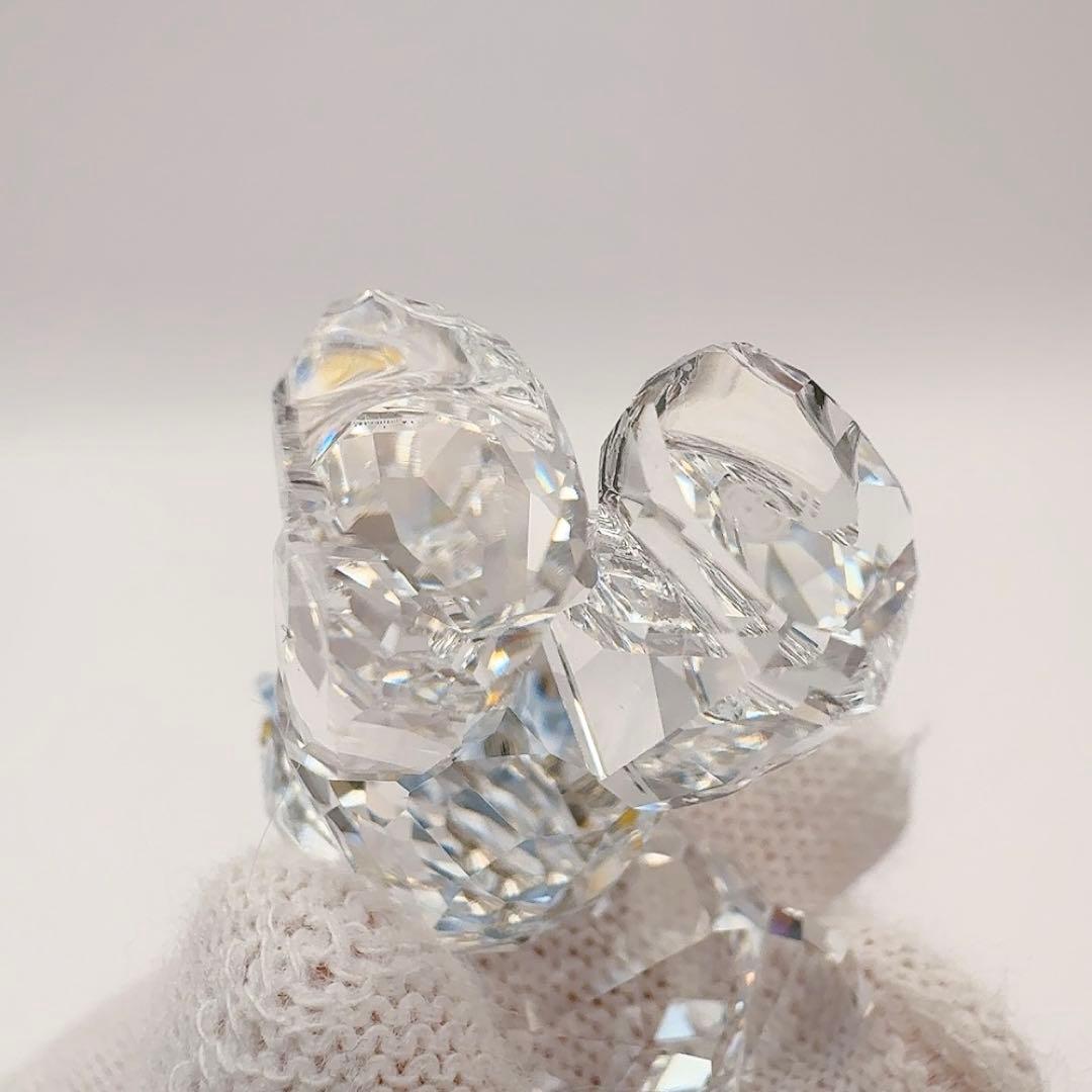 スワロフスキー　クリスタルフィギュア　クリスベア　 勿忘草　忘れな草　熊　花