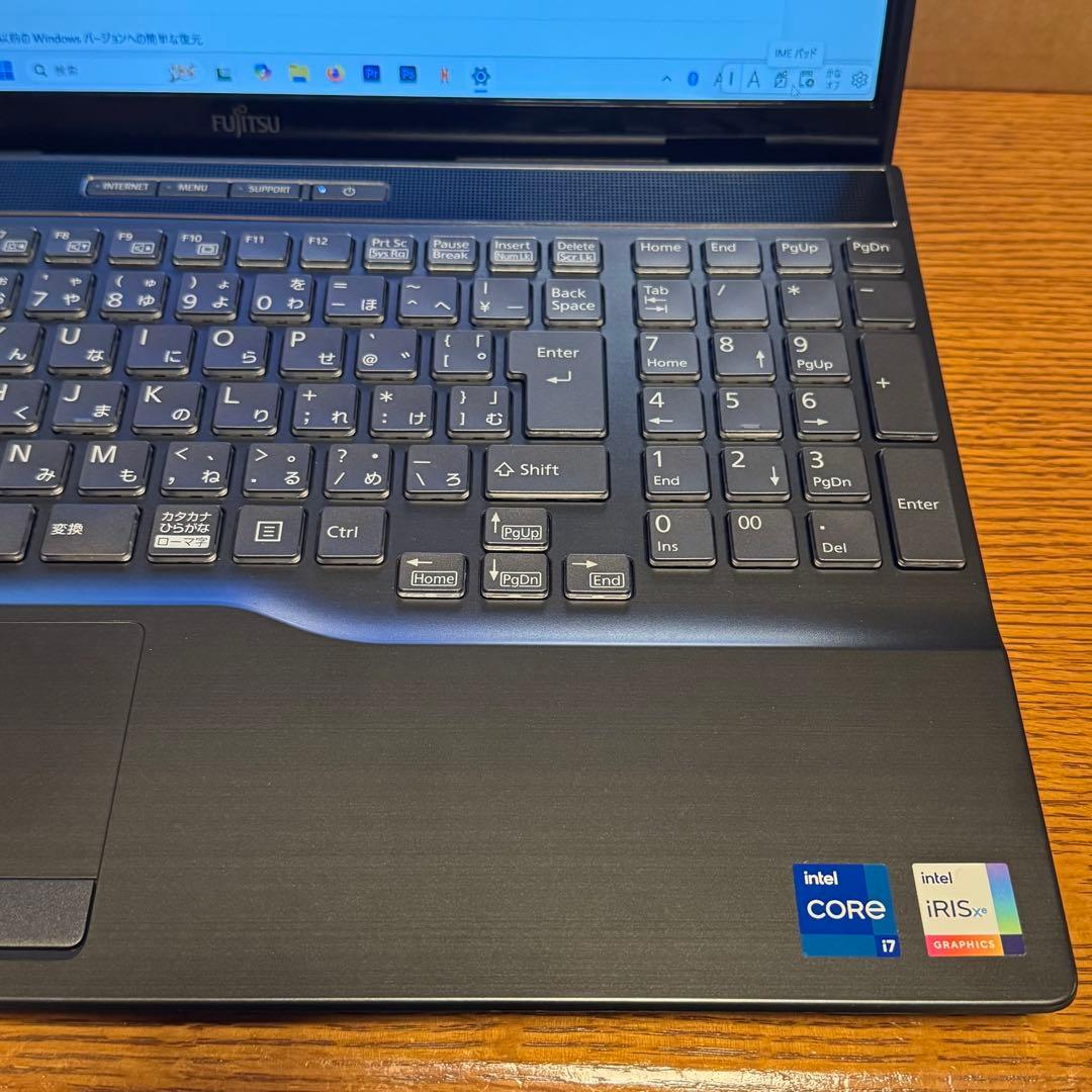 【返金保証】FMV 15.6 i7 メモリ 16GB SSD 1TB Win11