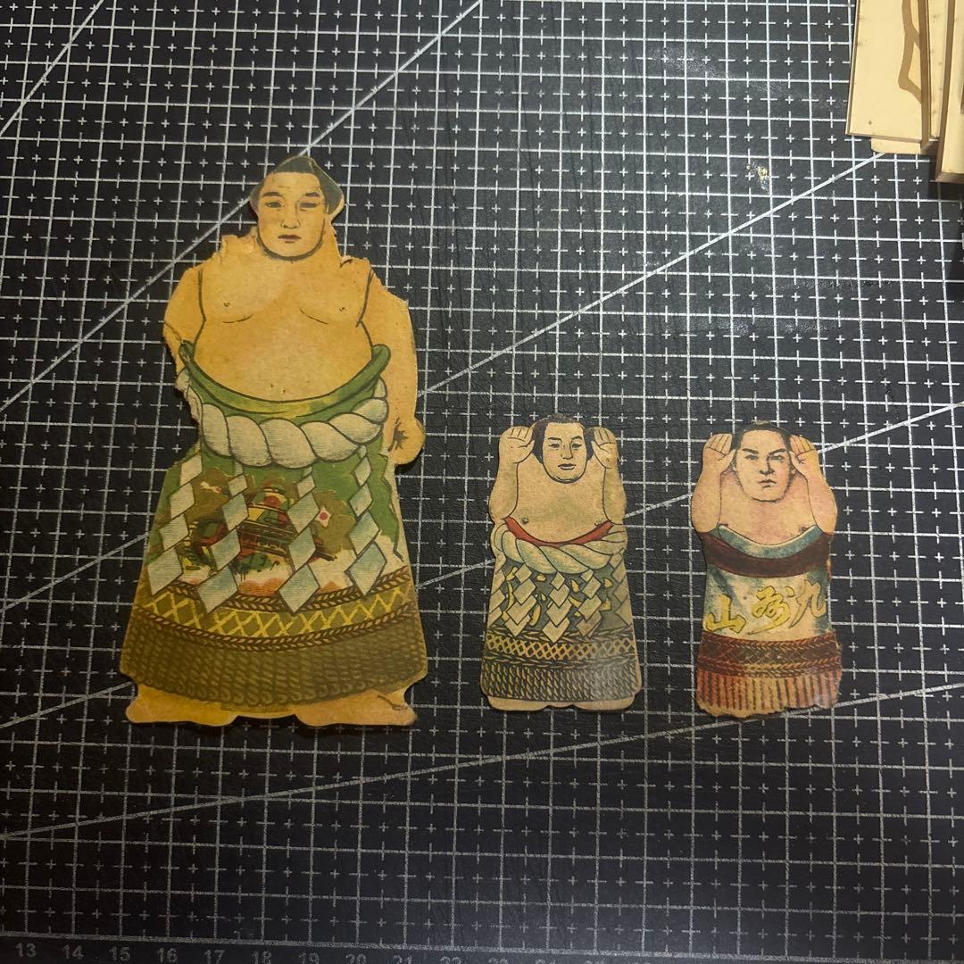 大相撲力士 相撲人形 めんこ レア 3枚セット