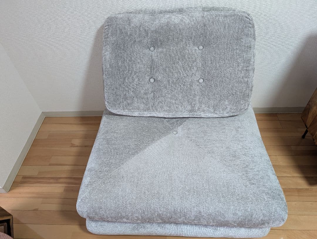 《NOCE》ソファ ソファベッド 1人掛け ライトグレー おしゃれ 良品