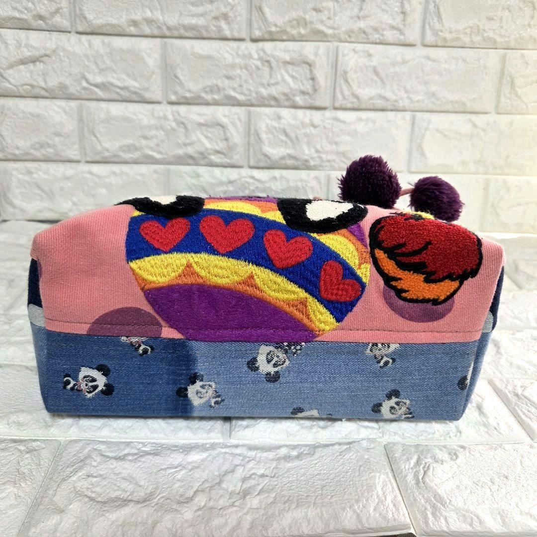 922 デニム＊リメイク＊パンダ＊バッグ＊トートバッグ