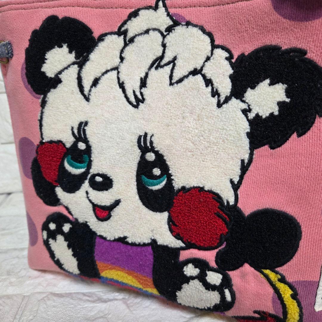 922 デニム＊リメイク＊パンダ＊バッグ＊トートバッグ
