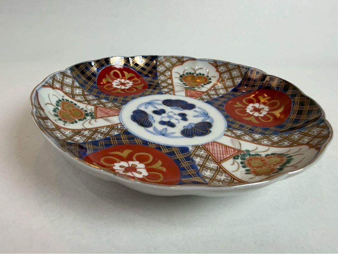 有田焼き　古伊万里　皿　なます皿色絵　5つ　NO.07
