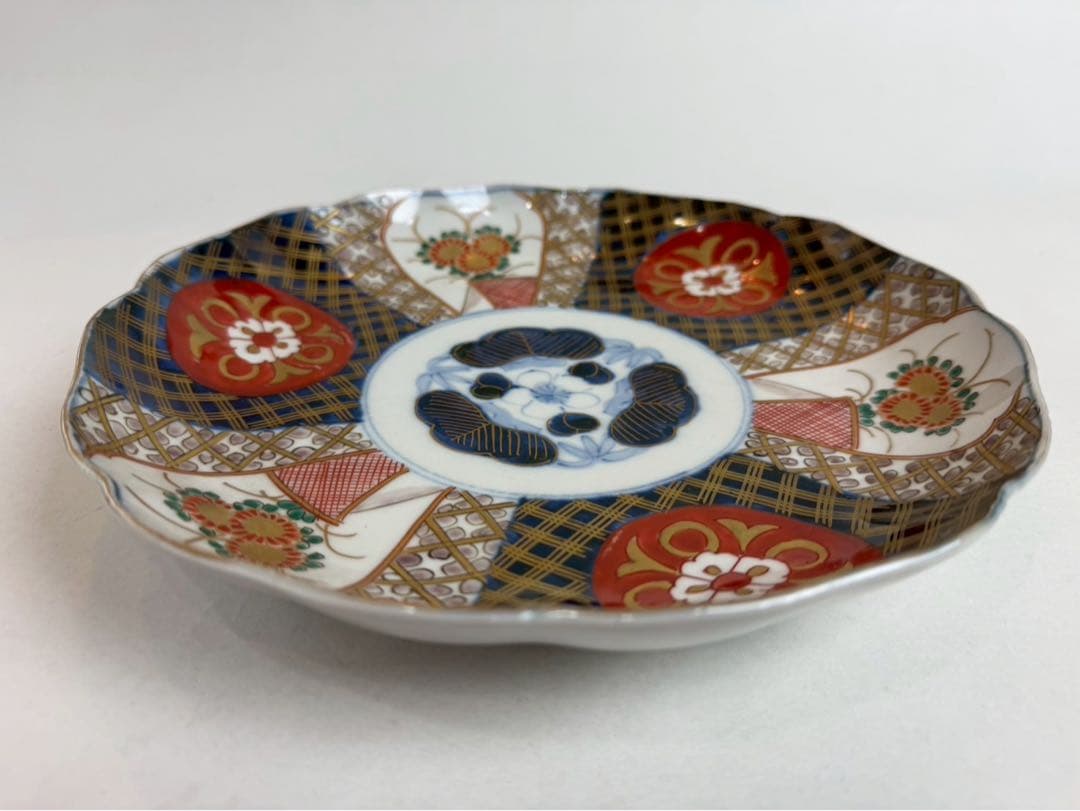 有田焼き　古伊万里　皿　なます皿色絵　5つ　NO.07