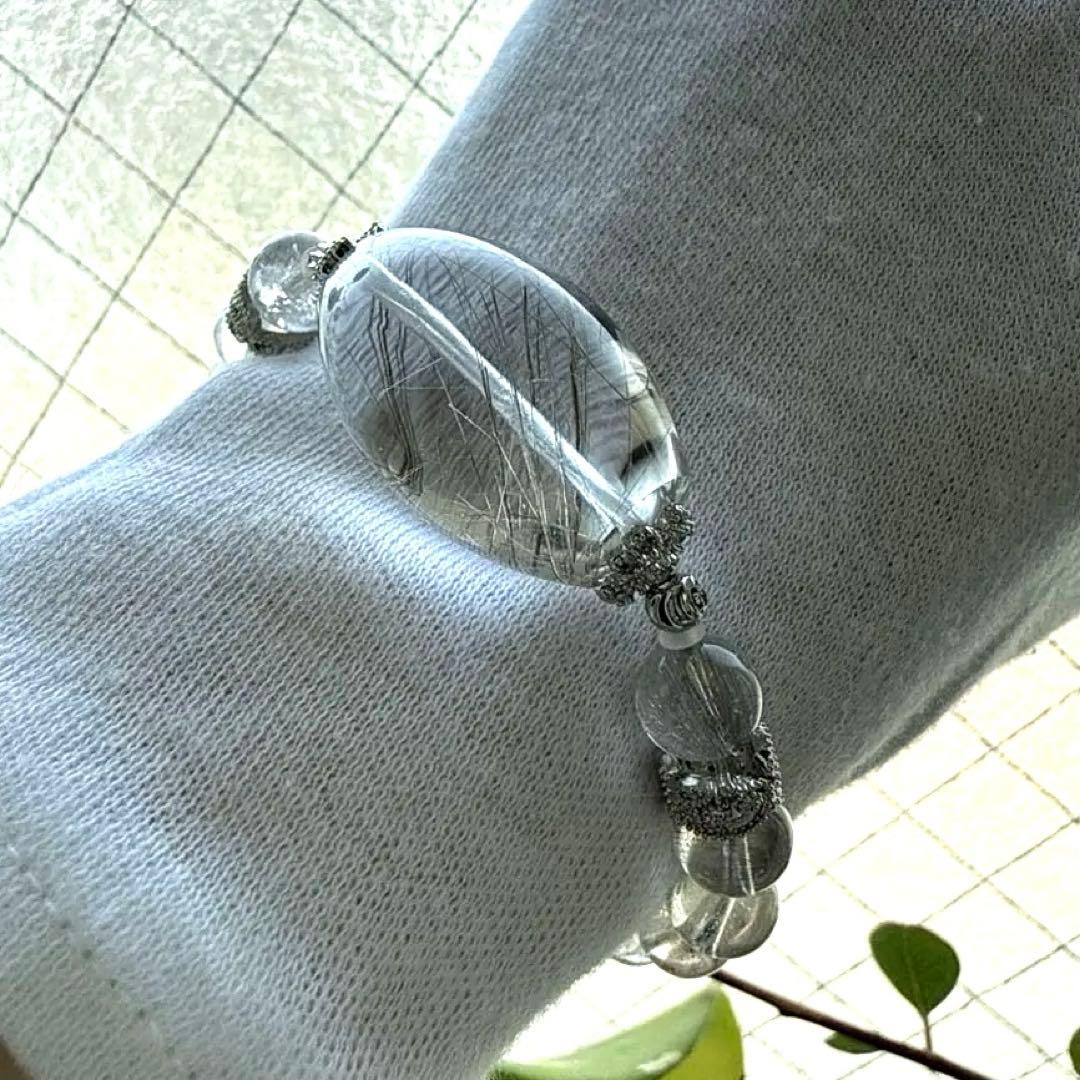 高品質❢シルバールチルとプラチナルチルのゴージャスブレス❥