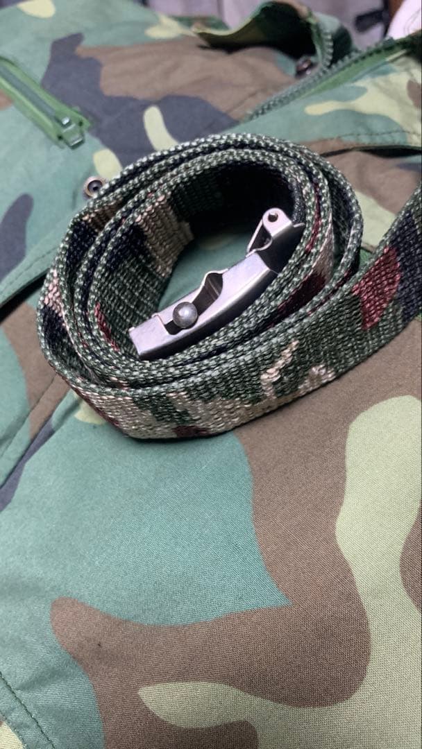 1990年代中国武装警察の上下制服　ベルト付き　迷彩服・パンツセット 緑系迷彩