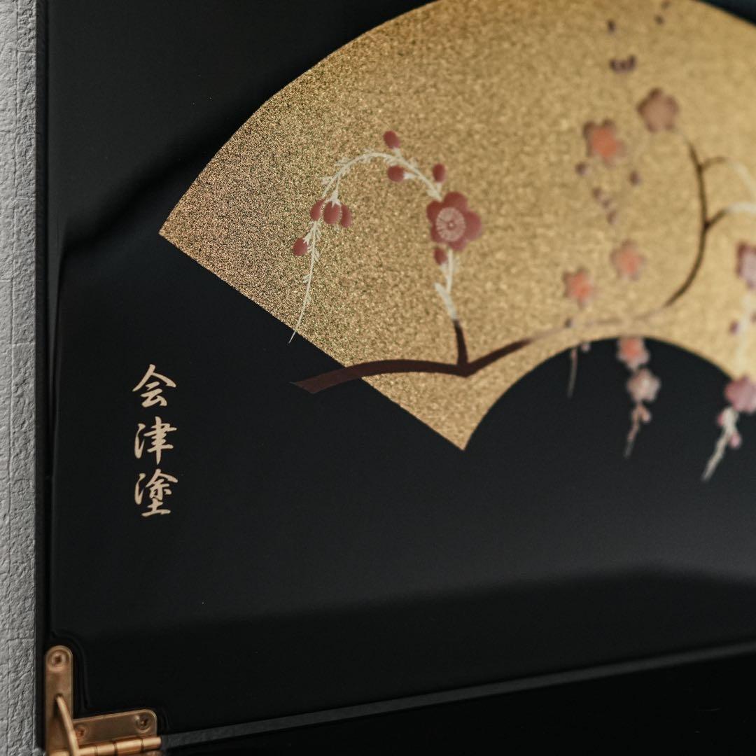 京友禅 木目込 雛人形　 漆引き出し 収納 親王飾り