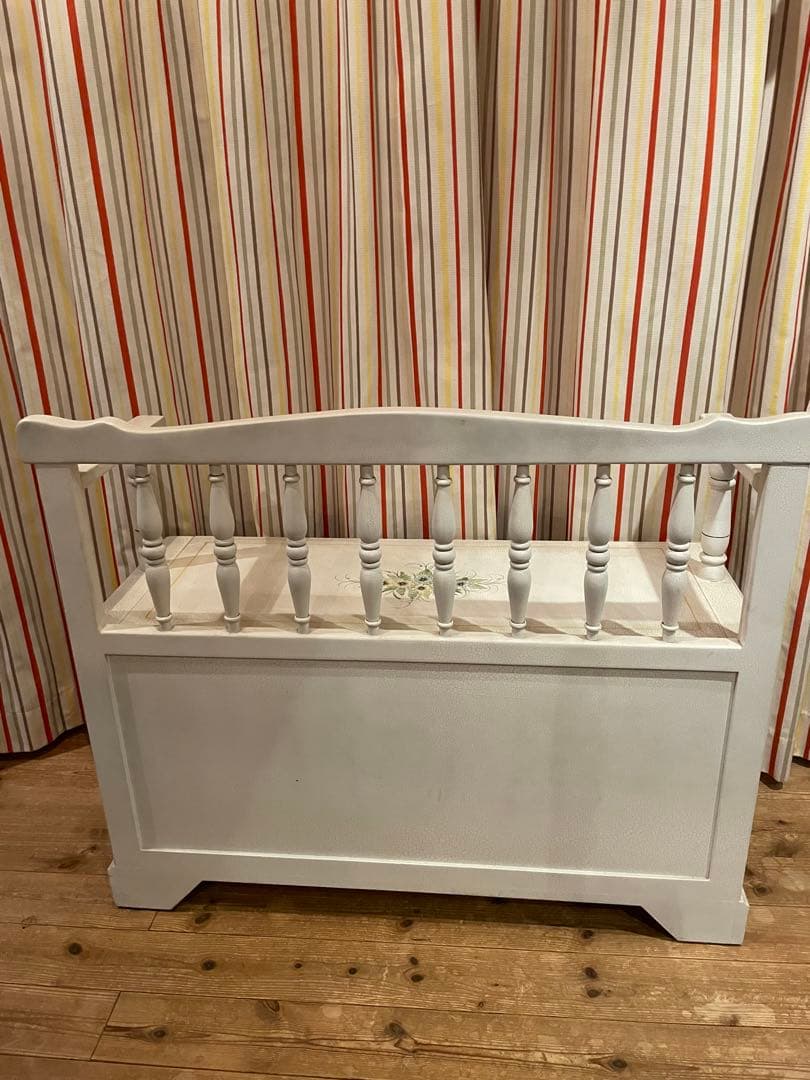 ロココ調　イタリア製　ベンチ　ベンチ収納　輸入家具　姫系家具　ヨーロッパ家具