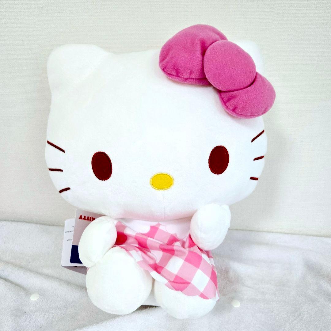 10体セット　ハローキティLLぬいぐるみピンクチェックver.　まとめ売り