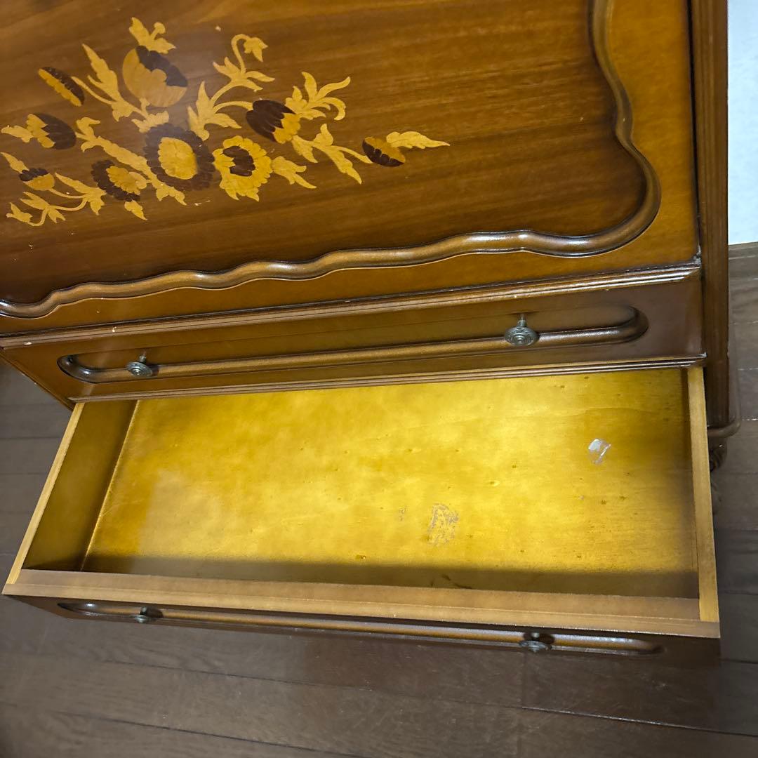 【良品】ヴィンテージ コンソール チェスト サイドボード 象嵌 猫脚 イタリア