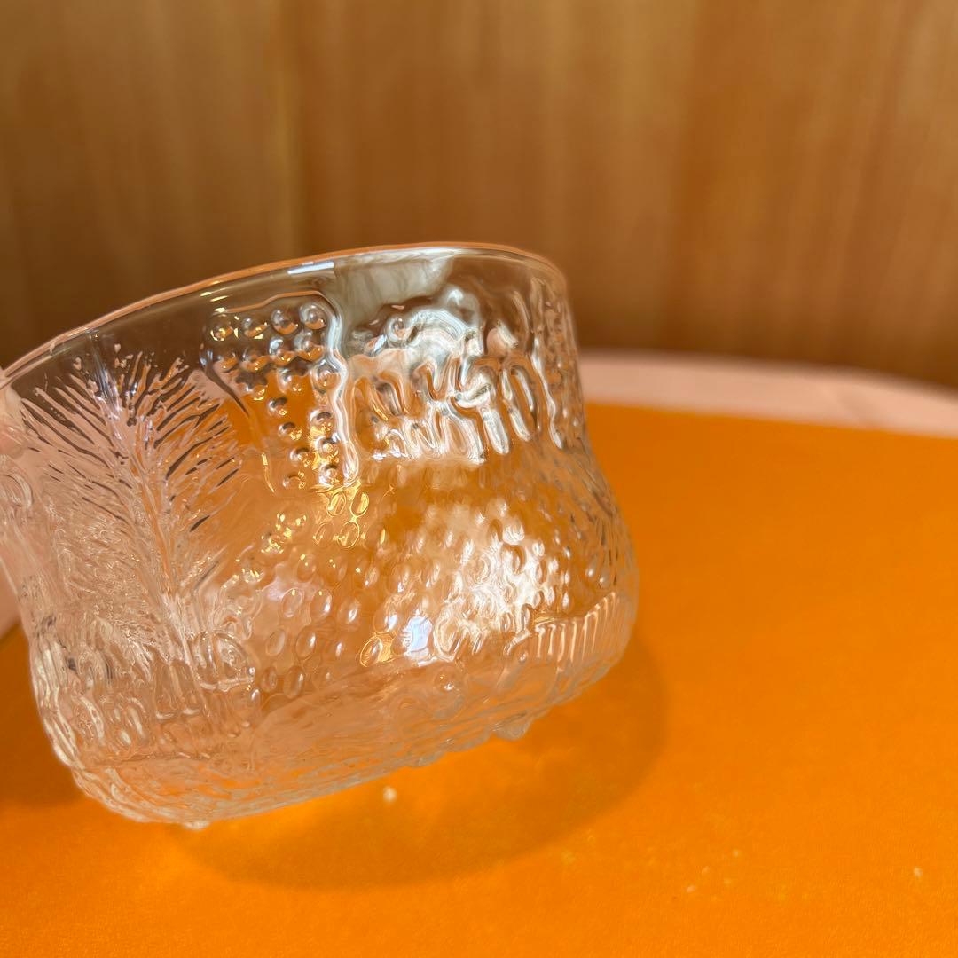 185◆イッタラ ファウナ　動物柄　ガラスボウル　２個セット　ヴィンテージ