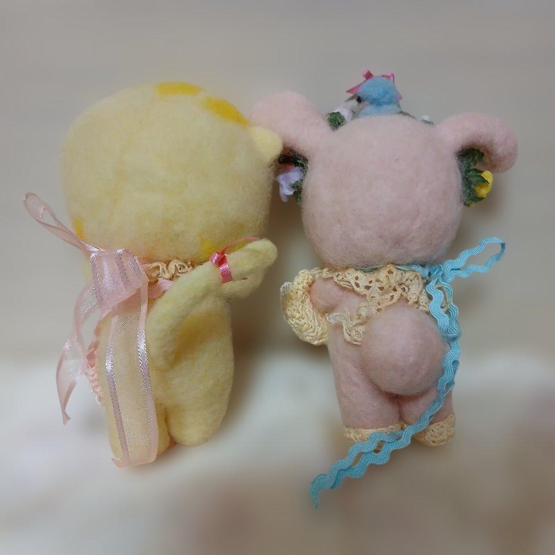 作家様　羊毛フェルト　ぬいぐるみ　2体セット品