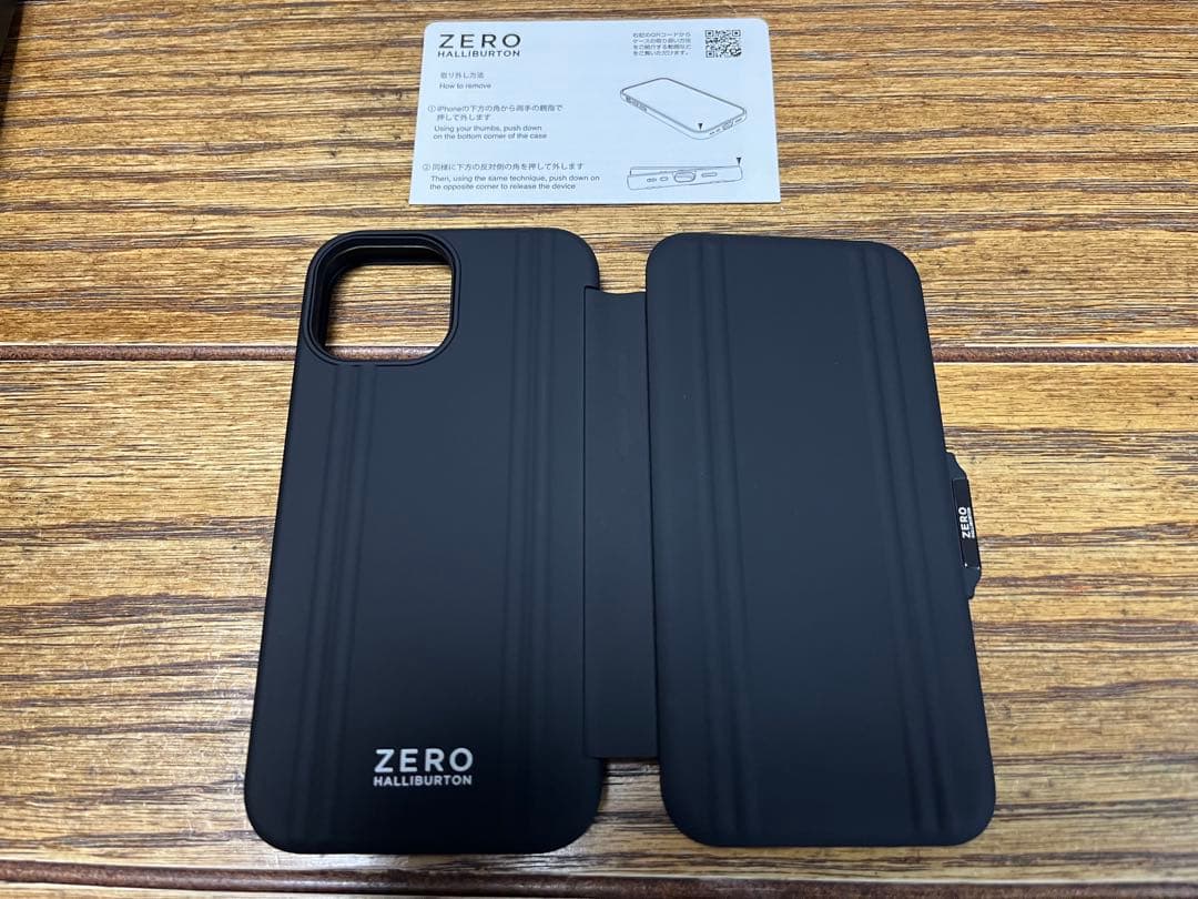 ゼロハリバートン 手帳型ケース マットブラック iPhone 13 mini